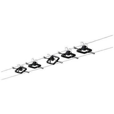 Imagen de Paulmann Mac II sobre cable, negro mate, 5 focos