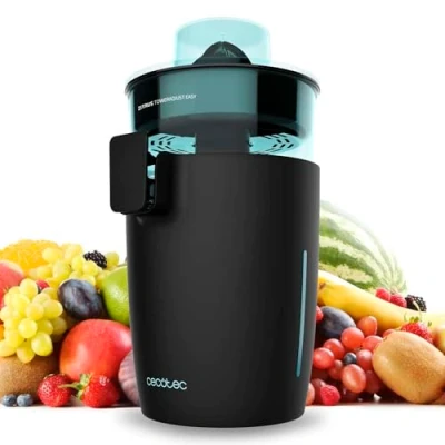Imagen de Cecotec Exprimidor de Naranjas Electrico Torre Zitrus TowerAdjust Easy Black 800 Inox. 800W, Filtro Pulpa Ajustable, Inoxidable, Conos Desmontables, Encendido Automático, BPA free, Antigoteo