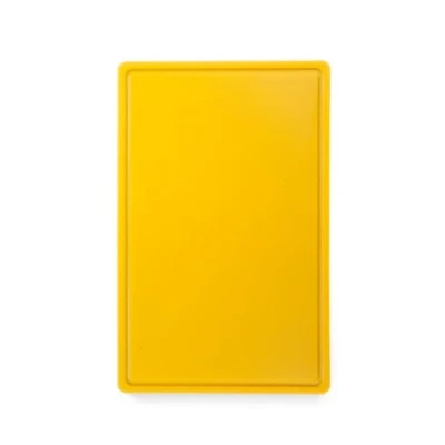 Imagen de HENDI Tabla de cortar Gastronorm 1/1 con certificación HACCP Amarillo 530x325x(H)15 mm