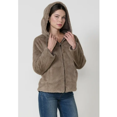 Imagen de Koroshi Reversible Acolchada CON Capucha Chaqueta de invierno, Mujer, Talla: Large, Brown