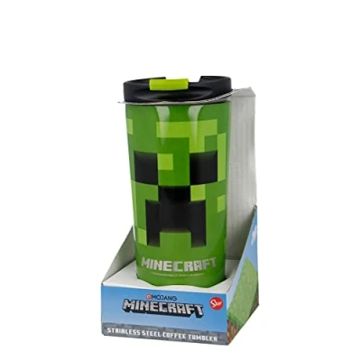 Imagen de Stor8412497004423Aislado Acero Inoxidable Térmica Café Vaso, 425 ml Capacidad, Minecraft