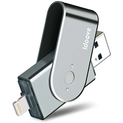 Imagen de Memoria USB Idoove de 256 GB para iPhone Photo Stick con certificación MFi iPad, Almacenamiento Lightning Todos los iPhone/iPad Mac y PC