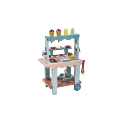 Imagen de Ecoiffier Mercado Sweet Vert Azur de Juguete, Puesto Dulces, con Cesta, 26 Accesorios para la Compra (7600001692)