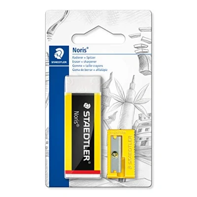 Imagen de STAEDTLER Noris 526 N S1BK. Goma de borrar + afilalápices plástico. Presentación en blister