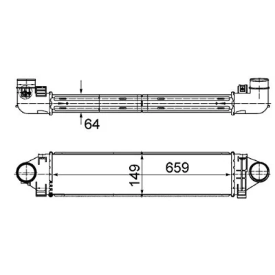 Imagen de MAHLE ORIGINAL CI 499 000S Intercooler FORD: FOCUS 2, 3 Turnier, LAND ROVER: Freelander 2 SUV, Range Rover Evoque