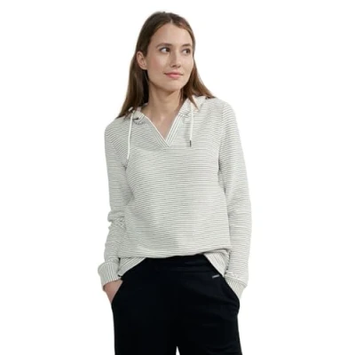 Imagen de CECIL Sudadera con Capucha diseño de Rayas, Vanilla White, L para Mujer