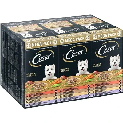 Imagen de Cesar Megapack Landragout Comida para Perros en el Cuenco 4 variedades Paquete múltiple 24 x 150 g