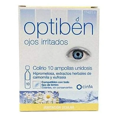 Imagen de Optiben Ojos Irritados Unidosis Esteril Sequedad Ocular 10 ampollas