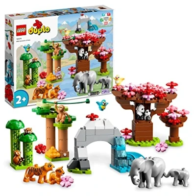 Imagen de LEGO 10974 Duplo Fauna Salvaje de Asia, Animales Juguete con Sonido, Aprendizaje Temprano, Oso Panda, Regalo para Niños y Niñas Entre 2 5 Años