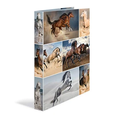 Imagen de HERMA 19360 Carpeta de anillas Animales con motivo Caballo, A4, lomo 35 mm, delgado 4 cartón