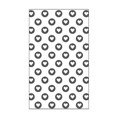 Imagen de Vaessen Creative Mini Carpeta de Embossing, Lleno Corazones, para Agregar Textura y Dimensión a Páginas Scrapbook, Tarjetas Otras Manualidades Papel, Aluminio, 7,6 x 12,7 cm
