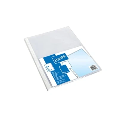 Imagen de Bantex A4 Carpeta para documentos (polipropileno, transparente, 45 µ, 100 unidades)