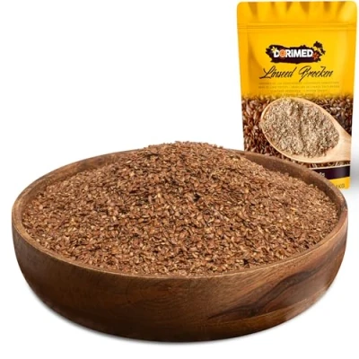 Imagen de Semillas De Lino Trituradas 1 Kg Linaza I Cereal Marrón Molidas Ideal para tomar en Cucharadas Y Recetas Origen Natural Sin OGM Vegetarianos Veganos Dorimed
