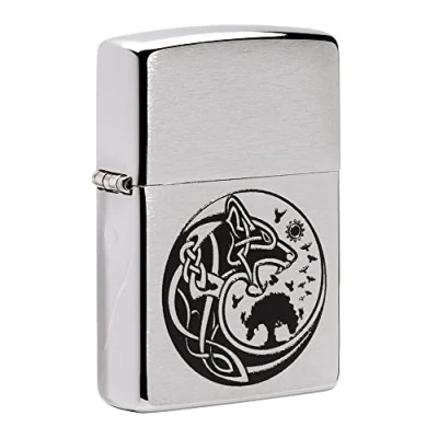 Imagen de Zippo Viking Design, Chrome Brushed, mechero de tormenta, Recargable, en Caja Regalo, 200