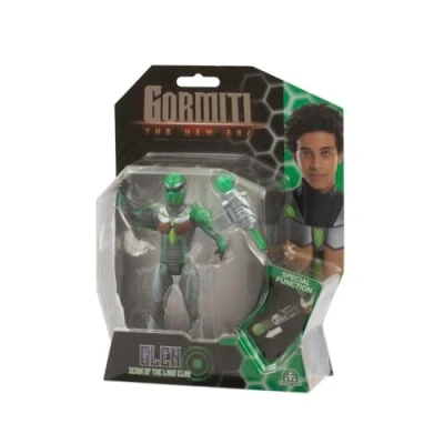 Imagen de GORMITI THE NEW ERA Figura de 15 cm Scion Glen con Ataque, Accesorio Función Disparo, Texturas Metálicas y Acabados Plateados, 9 Puntos Articulación, Famosa (GRV21200)