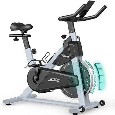 Imagen de PASYOU Bicicleta Estática Magnética Con Resistencia Ajustable Para Gimnasio En Casa/Ciclo Indoor Correa De Transmisión Pantalla RPM y Soporte Ipad