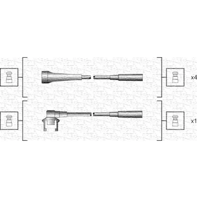 Imagen de MAGNETI MARELLI 941318111145 Juego de Cables Encendido RENAULT: 11 Hatchback, 9 Berlina, VOLVO: 340 360 Hatchback