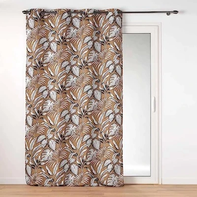 Imagen de Douceur d&#039;Intérieur Cabana Cortina, con Ojales, 140 x 280 cm, Camello, poliéster, Estampada