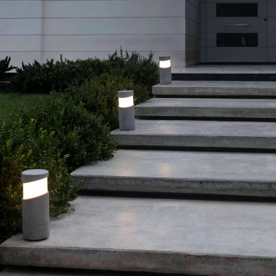 Imagen de Faro Barcelona 74141 BLOCK Lámpara baliza/sobremuro gris