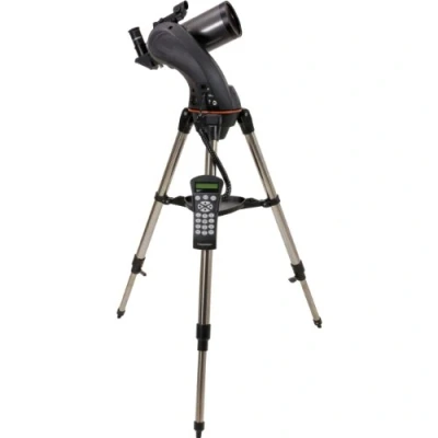 Imagen de Celestron 22087 NexStar 90SLT Mak, Telescopio Maskutov, Cassegrain portátil computarizado, Soporte Horquilla liberación rápida, Bandeja Accesorios y Software de edición Starry Night, Gris