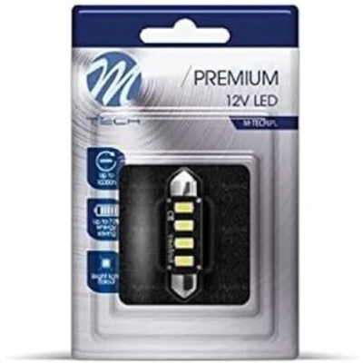 Imagen de M Tech LB335W Blister 1x LED C5W 42mm 4xSMD5730 12V Canabus, Blanco