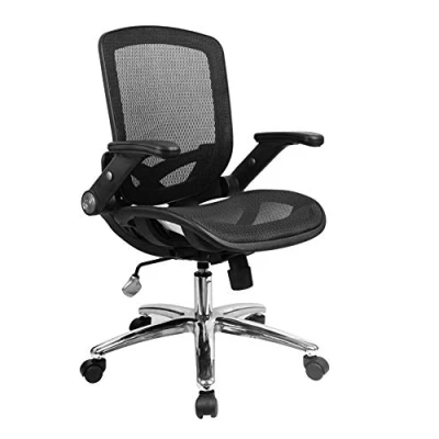 Imagen de Amazon Basics Silla de oficina ergonómica altura regulable, malla transpirable, negro(Antes éramos Movian)