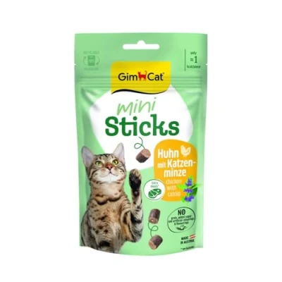 Imagen de GimCat Mini palitos de Pollo con Hierba gatera 1 Bolsa (1 x 50 g)
