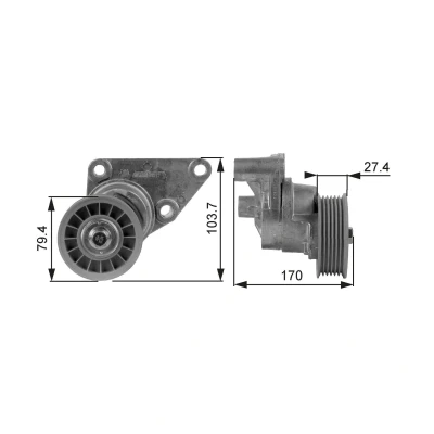 Imagen de GATES T38158 Polea Tensora FleetRunner Micro V Stretch Fit