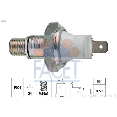 Imagen de FACET 7.0119 Sensor de Presión Aceite M10x1 1 Made in Italy OE Equivalent LAND ROVER: Discovery