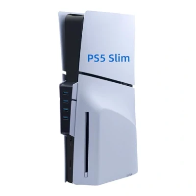 Imagen de Mcbazel Hub USB 2.0 de 4 Puertos para PS5 Slim, Adaptador Divisor y Cargador Expansión Alta Velocidad Transferencia Dataos Carga Rápida, Compatible con la Consola Slim