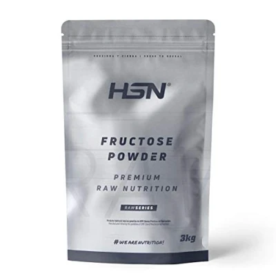 Imagen de Fructosa de HSN Sin Sabor 3 Kg = 86 Tomas por Envase 100% Pura en Polvo Suplemento Carbohidratos Bajo Índice Glucémico No GMO, Vegano, Gluten