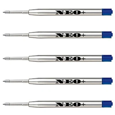 Imagen de Recambios de bolígrafo calidad, baratos pero larga duración, punto medio. Compatible con Parker. Recambio Estilo G2 (5 x TINTA AZUL)