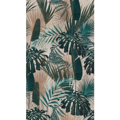 Imagen de Livingwalls Travel Styles Papel pintado no tejido (1,59 m x 2,80 m), color verde y beige