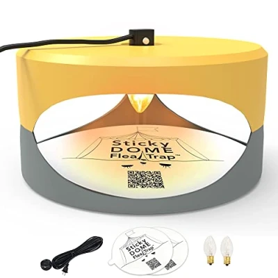 Imagen de ASPECTEK Trampa para Pulgas, Antipulgas, Mata Chinches, Repelente de Plagas Libre Químicos, Uso en Interiores, Paquete 2 Discos Adhesivos
