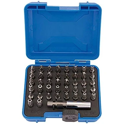 Imagen de Draper Juego de 43 brocas seguridad Kit destornillador métrico 1/4 pulgadas Accesorios herramientas manuales precisión 25 mm Caja almacenamiento resistente 82397