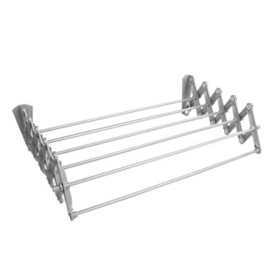 Imagen de ABJ Tendedero de pared telescópico para pared, acordeón, soporte color gris, 60 cm