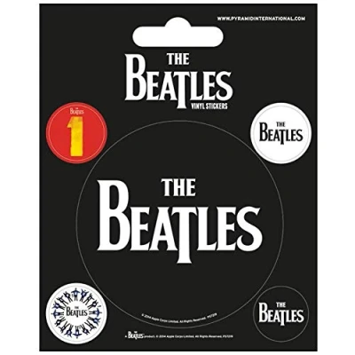 Imagen de Pyramid International Póster de los Beatles (Negro) Pegatinas Vinilo, Papel, Multicolor, 10 x 12,5 1,3 cm