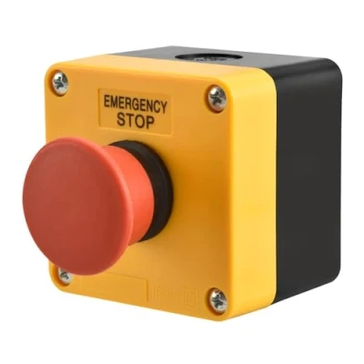 Imagen de Heschen interruptor de parada emergencia momentánea señal roja 660 V 10 A con caja NC