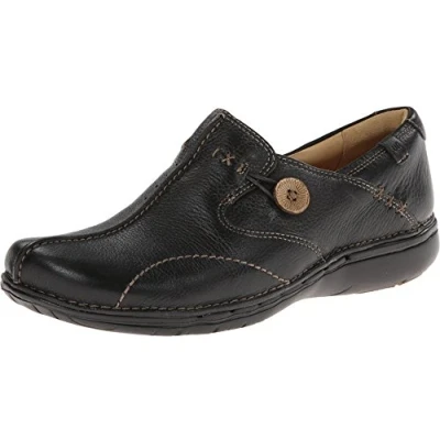 Imagen de Clarks Un Loop, Mocasines Mujer, Negro (Black Leather), 37 EU