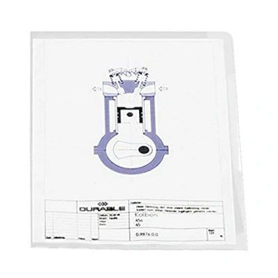 Imagen de Durable 233719 Funda transparente, DIN A4 vertical, polipropileno 120 µ, caja de cartón 100 piezas