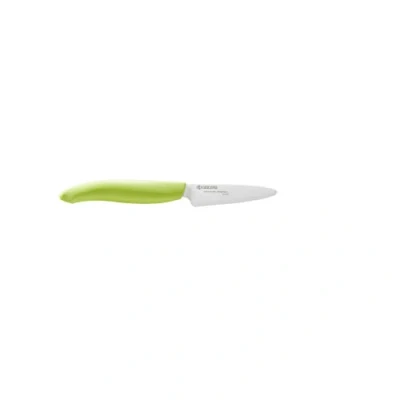 Imagen de Kyocera cuchillo de cerámica, cocina, hoja 7,5 cm, cerámica circonio, rectificada a mano, extremadamente afilada, apto para lavavajillas, mango verde, FK 075 WH GR
