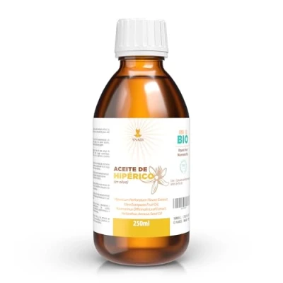 Imagen de 250 ml Aceite de Hiperico macerado BIO. hierba san juan en oliva y extracto romero.