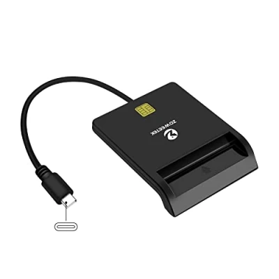 Imagen de ZOWEETEK Lector dni electrónico Tipo C, dnie USB Compatible con Todas Las Tarjetas de DNI, C