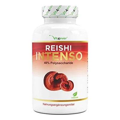 Imagen de Seta Reishi 180 Cápsulas 1300 mg de extracto por dosis diaria 40% polisacáridos bioactivos Vegano Power Mushroom Ganoderma lucidum