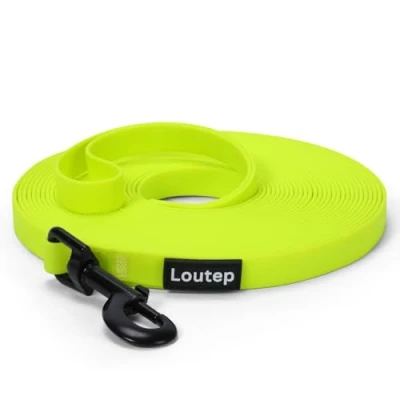 Imagen de Loutep Biothane correa de arrastre para perros, 3 m, 5 10 15 20 entrenamiento perros pequeños, medianos y grandes