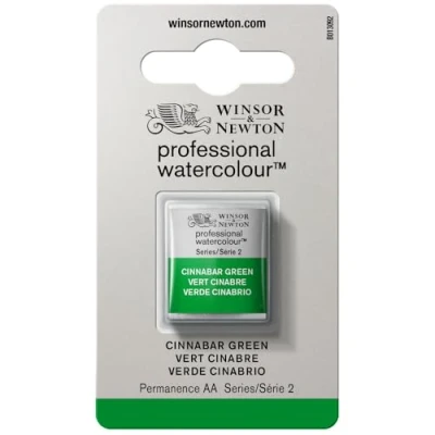 Imagen de Winsor &amp; Newton acuarela Profesional 1/2 Godet Verde Cinabrio Pintura para