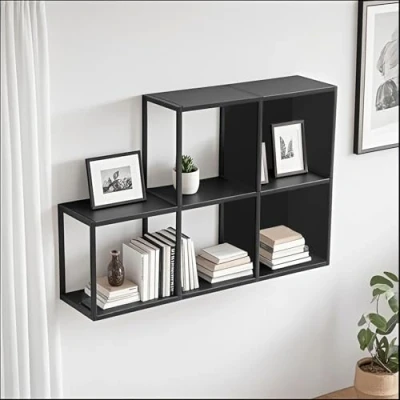 Imagen de Juego de 5 estantes cubo pared nostened con paneles laterales