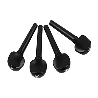 Imagen de Dilwe 4Pcs Violin Clavijas, Madera de Ébano Tuning Pegs Endpin Set para 4/4 Violín