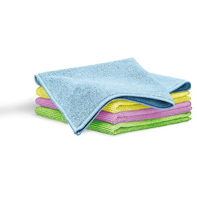 Imagen de Blaumann Set 4 Paños de Cocina Microfibra, Juego Bayetas Suaves para Secar, Super Absorbentes, Grandes XL 34x30cm, Toallas Limpieza Cocina, Coche, Cristales, Baño, Reutilizables, Multicolor
