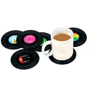Imagen de TRIXES 6 x Posavasos de Vinilo Record Diseño Retro Conjunto/Set